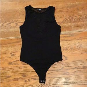Mesh V-Neck Body Suit